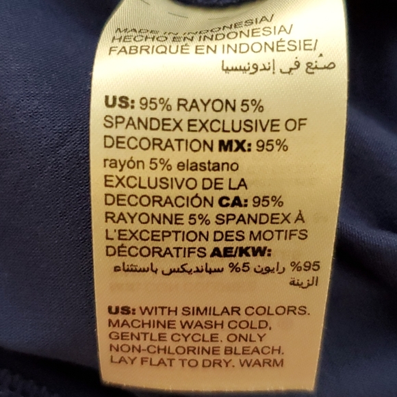 Chico's Navy Long Sleeve Top with Sheer Bottom - Picture 10 of 10